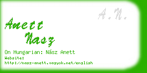 anett nasz business card
